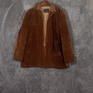 Vintage Brent 50' 60' Fleece lined corduroy chore coat men's size large